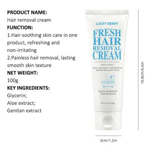 Crème dépilatoire douce et à action rapide OEM, sans douleur, 5 minutes, pour <span class=keywords><strong>tout</strong></span> <span class=keywords><strong>le</strong></span> <span class=keywords><strong>corps</strong></span>, formule hypoallergénique pour peaux sensibles - Product Image 3