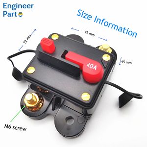 <span class=keywords><strong>Disjoncteur</strong></span> DC manuel 20A 300A <span class=keywords><strong>12V</strong></span> 24V, carré, étanche, à vis, automatique, pour batterie - Product Image 3