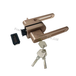 มือจับประตูกระจกอลูมิเนียมไร้กรอบพร้อมตัวล็อคแม่เหล็กมี3ปุ่มจากช่องประตูกระจก - Product Image 4