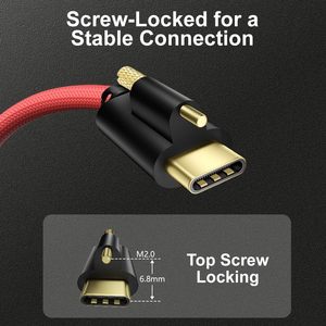 Cable de Transferencia de Datos y Energía USB-C a USB-C Ultraflexible con Bloqueo de Alvin's Cables para Monitor Blackmagic Pyxis, URSA Cine EVF - Product Image 5