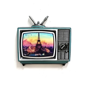 Imán de Refrigerador Metálico con Forma de Televisor Personalizado, Recuerdo Turístico, Estilo Vintage, Paisaje de <span class=keywords><strong>Barcelona</strong></span>, Imanes para Refrigerador para Regalos - Product Image 2