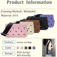 Tas Mini EVA untuk Anak dengan Aksesoris Clog, Bahan Lembut Aman, Desain Lubang DIY yang Lucu, Tas Selempang yang Menyenangkan untuk Sekolah dan Waktu Bermain