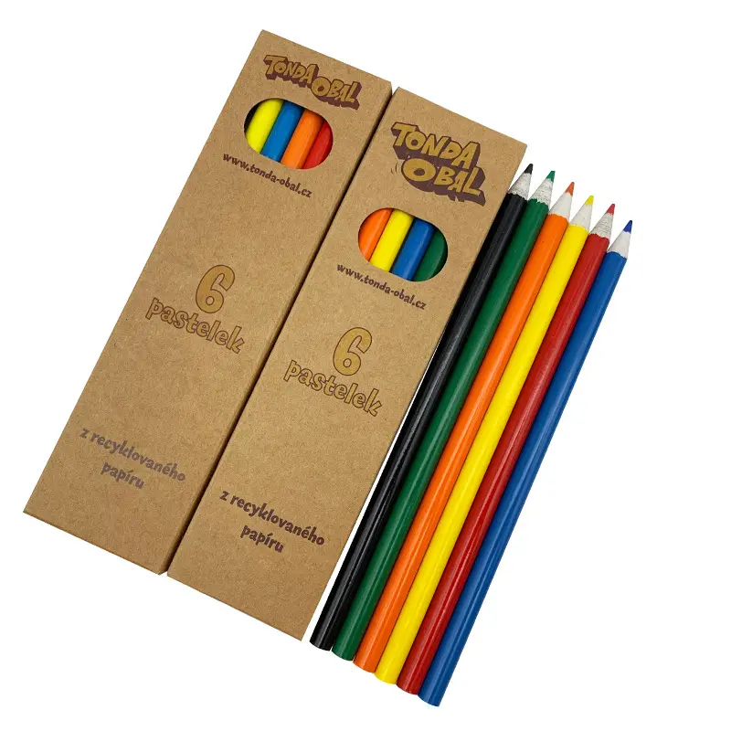 Set pensil warna kertas daur ulang anak-anak hadiah terbaik