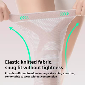 Manchons de compression soulagement de la douleur <span class=keywords><strong>anti</strong></span>-dérapant Silicone conception Nylon Double ressort barres Silicone genouillère sport genouillère soutien - Product Image 6