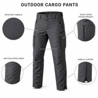 Pantalon de chasse tactique coupe-vent, pantalon cargo multi-poches, imperméable, séchage rapide, pour l'extérieur
