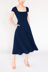 Vestido de algodón de media pantorrilla con cuello cuadrado, respetuoso con el medio ambiente, <span class=keywords><strong>BCI</strong></span> - Product Image 6