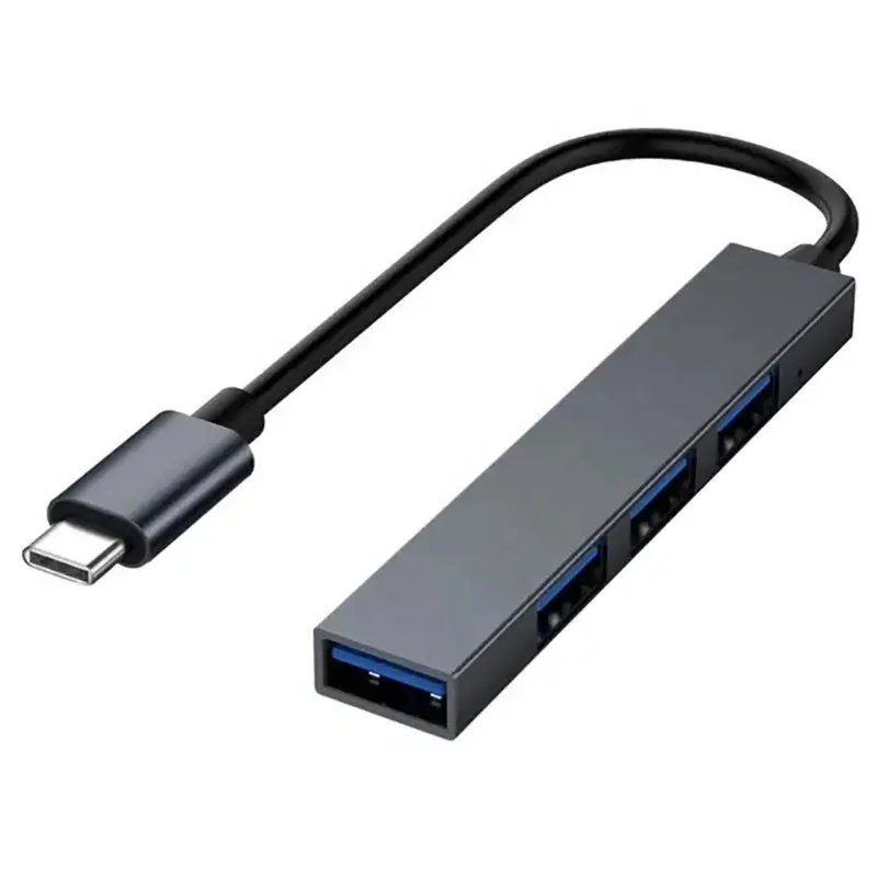 High Quality 4 In 1 4 Ports Hub Type-C Type C OTG To USB 3.0 2.0 Adapter Aluminium Alloy