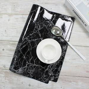Chất lượng cao cấp lớn màu đen đá cẩm thạch bàn ăn <span class=keywords><strong>Mat</strong></span> không phai in tốc độ PU placemat/deskpad tùy chỉnh tấm <span class=keywords><strong>Mat</strong></span> Cổ Phiếu có sẵn - Product Image 3