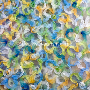 Tại Chỗ Bán buôn <span class=keywords><strong>Net</strong></span> vải 3D Rose Ribbon thêu vải 3D nhỏ Rose Wedding Dress trang trí vải - Product Image 3