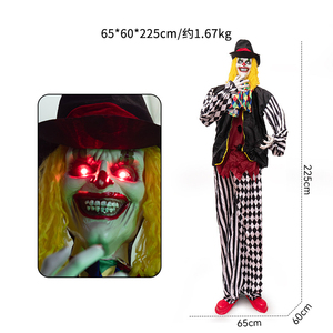 Sensor de movimiento aterrador <span class=keywords><strong>mago</strong></span> payaso De pie Prop decoración de <span class=keywords><strong>casa</strong></span> embrujada de Halloween decoración aterradora - Product Image 3