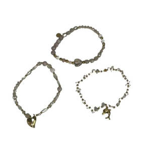 Fashion Beaded <b>Bracelets</b> 316L Stainless Steel PVD Gold Plating Sustainable Resistant Jewelry <b>Set</b> - Product Image 1