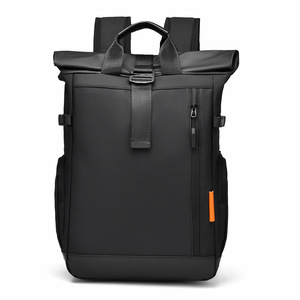 Men's New Fashion Foldable Roll-Top Casual <b>Backpack</b> <b>Waterproof</b> Outdoor Sports and Travel <b>Backpack</b> with Zipper Closure - Product Image 6
