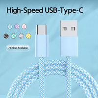 Câble de charge rapide USB Type-C vers Type-C PD 60W en nylon tressé durable de 1 m pour iPhone, tablette, ordinateur portable, appareil photo - Vente en gros