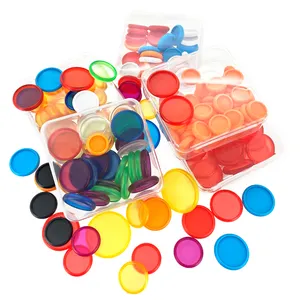 RINGNOTE 다채로운 소매 팩 30 50 개 투명 단색 플라스틱 디스크 바운드 플래너 바인딩 디스크