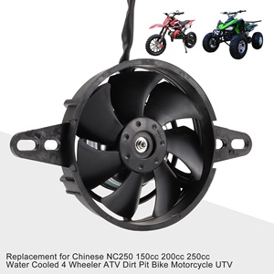 GOOFIT 12V DC Radiateur de <span class=keywords><strong>moto</strong></span> <span class=keywords><strong>Ventilateur</strong></span> de refroidissement pour 150cc 200cc 250cc Refroidi par eau 4 Wheeler ATV Dirt Pit Bike CRF KLX 250 - Product Image 5