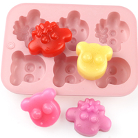 Moule à gâteau en silicone antiadhésif 6 cavités en forme de mouton et de vache, écologique, pour la fabrication de résine, de savon et de poudings DIY – Collection Baking Factory