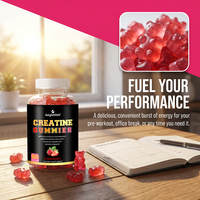 Aeglewell OEM Private Label Pré-entraînement Créatine HCL Gummies Créatine Hydratée HCL Gummy pour la Croissance Musculaire