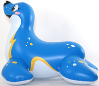 Jouets gonflables mignons en forme de grand phoque bleu mat pour enfants