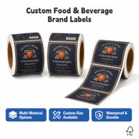Autocollant alimentaire personnalisé en papier holographique durable de 1g et 3,5g, laminé, imperméable, écologique, imprimé sur mesure, qualité alimentaire pour animaux de compagnie