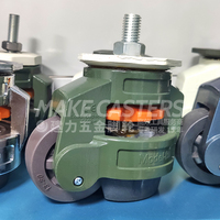 Roulettes industrielles robustes avec plaque supérieure rétractable, réglage par biellette, roulettes pivotantes de nivellement G T D 60 80 100