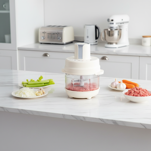 Hachoir à viande multifonctionnel en verre, pétrin à pâte, hachoir à légumes 3-en-1, mixeur pour aliments pour bébés, robot culinaire - Product Image 6