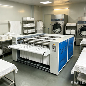 Macchina da stiro industriale a doppio rullo, attrezzatura per lavanderie e lavelli, per stirare lenzuola e federe - Product Image 5