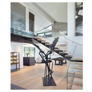 <span class=keywords><strong>Escalier</strong></span> Prima en matériaux mixtes <span class=keywords><strong>bois</strong></span>, verre, pierre, <span class=keywords><strong>métal</strong></span> : créez des escaliers au design unique et combiné - Product Image 2
