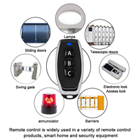 Télécommande universelle pour porte de garage à 3 boutons avec indicateur LED, code clonable