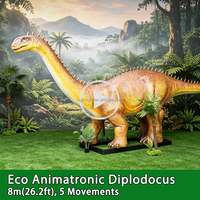 LONGTU Expositions de dinosaures géants pour parcs à thème jurassiques en plein air, Dinosaure mécanique Diplodocus à long cou