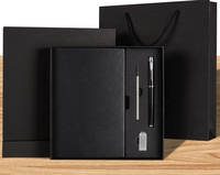 Vente directe usine – Ensemble carnet A5 personnalisé en similicuir souple avec stylo métallique et clé USB – Journal d'affaires – Cadeau d'entreprise avec logo personnalisé