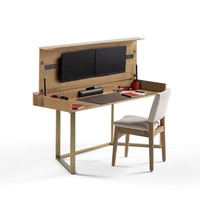 Mesa Plegable 2026 de China, Escritorio Pequeño Convertible en Mesa de Comedor, Escritorio Multiusos para Computadora, Escritorio para Juegos, Mesa de Comedor Oculta