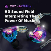Écouteurs Intra-Auriculaires QKZ AK6 Pro avec Unité à Bobine Mobile Magnétique Puissante de 11 mm, Son HD et Moniteur de Scène, Modèle Populaire à Crochet d'Oreille