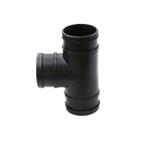 Raccord en T flexible en PVC avec colliers de serrage en caoutchouc pour tuyau, joint de tuyau de drainage, système d'irrigation