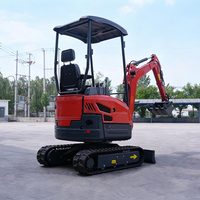 Mini-excavatrice compacte de 1,5 tonne avec moteur Kubota, norme EPA, livraison gratuite pour l'aménagement paysager, le jardin et la cour