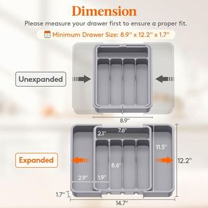 Pull Drawer Rectangle <b>Silicone</b> Storage Box Kitchen Chopsticks Tableware Multi-layer Partitioned Storage Cabinet <b>Tool</b> - Product Image 2