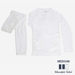 Conjunto térmico de manga larga para hombre CELINNE, mezcla de algodón, camiseta de cuello redondo y pantalones con cintura elástica, conjunto de capa base transpirable y cómoda - Product Image 3