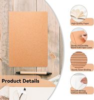 Cahiers Kraft vierges, carnets de notes vierges en gros, 80 g/m², non lignés, 60 pages, format A5, carnets de sujets, journal de voyage
