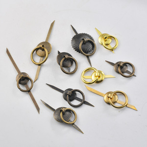 European Style Ring Pull Handle Carbon Steel Drawer <b>Cabinet</b> Door Hardware Single Hole Durable Furniture <b>Knob</b> - Product Image 2