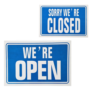 Ven a abrir y lo sentimos, señal cerrada, impresión UV, varios colores disponibles, tamaño: 120mm x 200mm * 3mm, Pvc rígido personalizable - Product Image 3