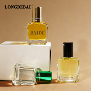 OEM ODM <b>Mini</b> Curved Square Glass Parfum <b>Bottle</b> 30ml 50ml Travel Size Empty Perfume <b>Bottle</b> Container with Cap - Product Image 1