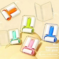 Mini Rouleau Anti-Peluches Portable Manuel pour Vêtements avec 2 Recharges, Emballé pour Voyage et Usage Domestique