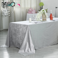 Nappe rectangulaire en velours épais de qualité supérieure 240 g/m², 90x132 pouces, pour événements, banquets, fêtes, mariages