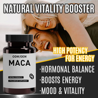 Capsules de Maca pour Hommes Adultes Entièrement Naturelles Sans Colorants ni Arômes Artificiels Soutien à la Santé Propre Sans Hormones Vitalité Énergie