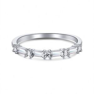 Dylam New Arrival Jewelry Chic Trendy Bling Luxury Customize Double Layered <b>CZ</b> 5A Silver Women <b>Rings</b> - Product Image 1