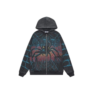 Felpa <span class=keywords><strong>con</strong></span> Cappuccio di Alta Qualità in Cotone Pesante, Abbigliamento Streetwear Y2K per <span class=keywords><strong>Uomo</strong></span>, Felpa <span class=keywords><strong>con</strong></span> <span class=keywords><strong>Zip</strong></span> VALLEY Retro Graffiti - Product Image 6