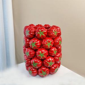 Adorno <span class=keywords><strong>de</strong></span> <span class=keywords><strong>tomate</strong></span> <span class=keywords><strong>de</strong></span> cerámica roja <span class=keywords><strong>de</strong></span> mesa <span class=keywords><strong>de</strong></span> diseño original y marco <span class=keywords><strong>de</strong></span> fotos patrón vertical minimalista accesorios <span class=keywords><strong>de</strong></span> frutas y verduras - Product Image 5