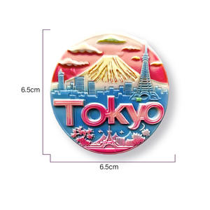 Artisanat en résine métallique 3D de ville japonaise, adhésif magnétique écologique pour réfrigérateurs, vente en gros de souvenirs touristiques - Product Image 5