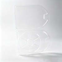 Plateau en blister PET transparent en gros pour têtes de jig et cuillères, plateau plat réutilisable pour le changement de leurres, conception anti-éclatement