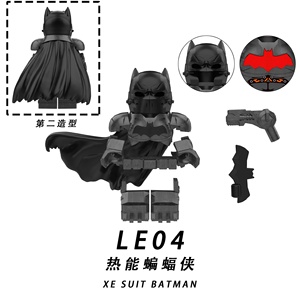 LE04 LE05 LE06 <span class=keywords><strong>DC</strong></span> Mocie XE traje armadura murciélago superhéroes personaje hombre ladrillos ensamblar bloques de construcción educativos juguetes para niños - Product Image 2
