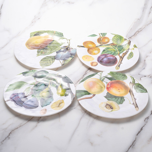 Service de table en mélamine multicolores à motifs de fruits, résistant aux éclats, sans BPA, 16 pièces, <span class=keywords><strong>vaisselle</strong></span> durable, ensemble de plats et de bols - Product Image 2